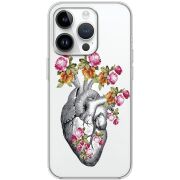 Чехол со стразами Apple iPhone 14 Pro Max Heart