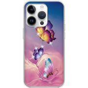 Чехол со стразами Apple iPhone 14 Pro Max Butterflies