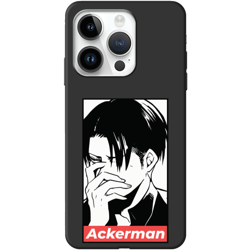 Черный чехол BoxFace Apple iPhone 14 Pro Max Attack On Titan - Ackerman