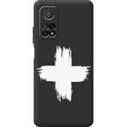 Черный чехол BoxFace Xiaomi Mi 10T / Mi 10T Pro Білий хрест ЗСУ