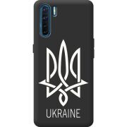 Черный чехол BoxFace OPPO A91 Тризуб монограмма ukraine