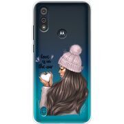 Прозрачный чехол BoxFace Motorola E6i love is in the air