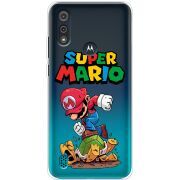 Прозрачный чехол BoxFace Motorola E6i Super Mario