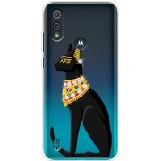 Чехол со стразами Motorola E6i Egipet Cat