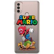 Прозрачный чехол BoxFace Motorola E40 Super Mario