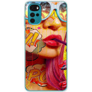 Чехол BoxFace Motorola G22 Yellow Girl Pop Art
