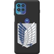 Черный чехол BoxFace Motorola G100 Атака Титанов Крылья Свободы