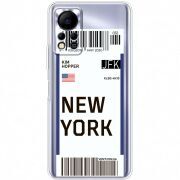 Прозрачный чехол BoxFace Infinix Hot 11S Ticket New York