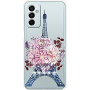 Чехол со стразами Samsung Galaxy M13 (M135) Eiffel Tower