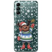 Прозрачный чехол BoxFace Samsung Galaxy A04s (A047) Christmas Deer with Snow