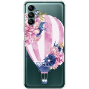Чехол со стразами BoxFace Samsung Galaxy A04s (A047) Pink Air Baloon