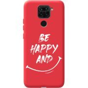 Красный чехол BoxFace Xiaomi Redmi Note 9 be happy and