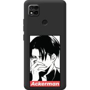 Черный чехол BoxFace Xiaomi Redmi 10a Attack On Titan - Ackerman