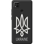 Черный чехол BoxFace Xiaomi Redmi 10a Тризуб монограмма ukraine
