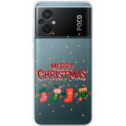 Прозрачный чехол BoxFace Xiaomi Poco M5 Merry Christmas