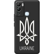 Черный чехол BoxFace Infinix Hot 12i Тризуб монограмма ukraine