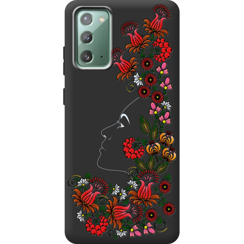 Черный чехол Uprint Samsung N980 Galaxy Note 20 3D Ukrainian Muse