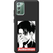 Черный чехол Uprint Samsung N980 Galaxy Note 20 Attack On Titan - Ackerman