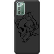 Черный чехол Uprint Samsung N980 Galaxy Note 20 Skull and Roses