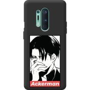 Черный чехол BoxFace OnePlus 8 Pro Attack On Titan - Ackerman