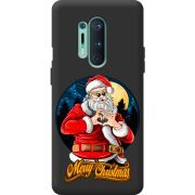 Черный чехол BoxFace OnePlus 8 Pro Cool Santa