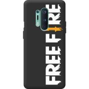Черный чехол BoxFace OnePlus 8 Pro Free Fire White Logo