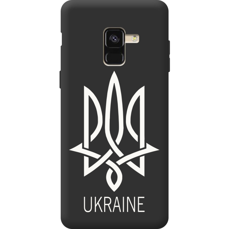 Черный чехол BoxFace Samsung A530 Galaxy A8 2018 Тризуб монограмма ukraine