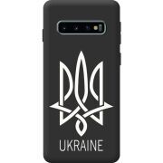 Черный чехол BoxFace Samsung G973 Galaxy S10 Тризуб монограмма ukraine