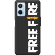 Черный чехол BoxFace OPPO A96 Free Fire White Logo