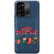 Прозрачный чехол BoxFace Tecno Spark 8C Merry Christmas