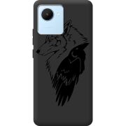 Черный чехол BoxFace Realme C30 Wolf and Raven
