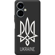 Черный чехол BoxFace Tecno Camon 19 / 19 Pro Тризуб монограмма ukraine