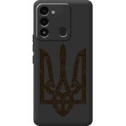 Черный чехол BoxFace Tecno Spark 8C Ukrainian Trident
