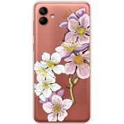 Прозрачный чехол BoxFace Samsung Galaxy A04e (A042) Cherry Blossom
