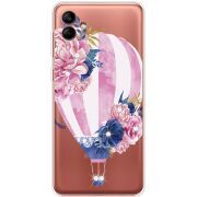 Чехол со стразами Samsung Galaxy A04e (A042) Pink Air Baloon