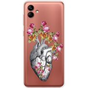 Чехол со стразами Samsung Galaxy A04e (A042) Heart