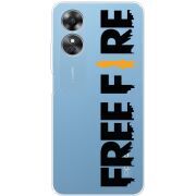 Прозрачный чехол BoxFace OPPO A17 Free Fire Black Logo
