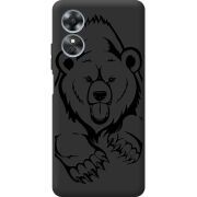 Черный чехол BoxFace OPPO A17 Grizzly Bear