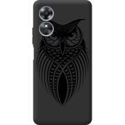 Черный чехол BoxFace OPPO A17 Owl