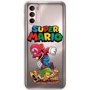 Прозрачный чехол BoxFace Motorola G41 Super Mario