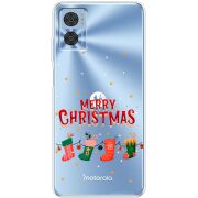 Прозрачный чехол BoxFace Motorola E22/E22i Merry Christmas