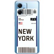 Прозрачный чехол BoxFace Xiaomi Redmi Note 12 (China) Ticket New York