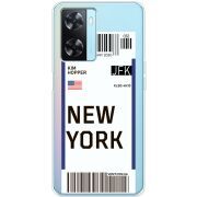Прозрачный чехол BoxFace OPPO A57s Ticket New York