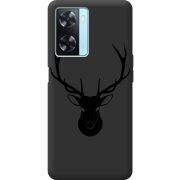 Черный чехол BoxFace OPPO A77 Deer