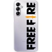Прозрачный чехол BoxFace Samsung Galaxy A14 5G (A146) Free Fire Black Logo