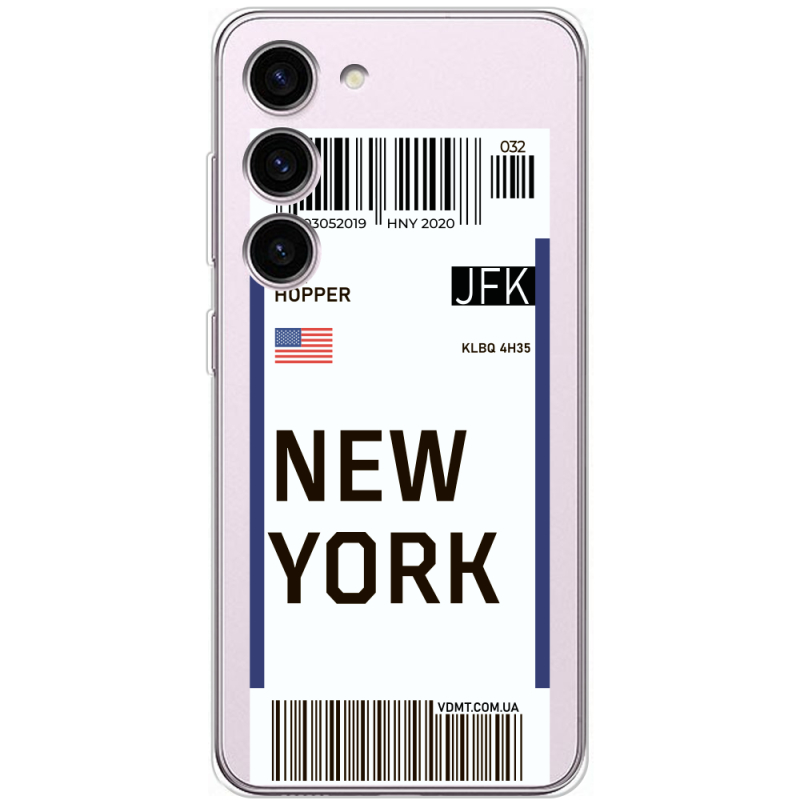Прозрачный чехол BoxFace Samsung Galaxy S23 (S911) Ticket New York