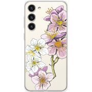 Прозрачный чехол BoxFace Samsung Galaxy S23 Plus (S916) Cherry Blossom