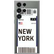 Прозрачный чехол BoxFace Samsung Galaxy S23 Ultra (S918) Ticket New York