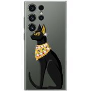 Чехол со стразами Samsung Galaxy S23 Ultra (S918) Egipet Cat