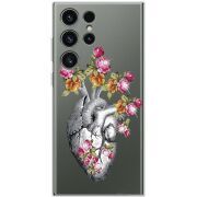 Чехол со стразами Samsung Galaxy S23 Ultra (S918) Heart